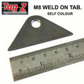 M8 Weld ON Tab, Self Colour, Size : ID8.5xW30xL60 / Each