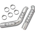 Exhaust Heat Shield Set Perforated Style Chrome for Harley-Davidson