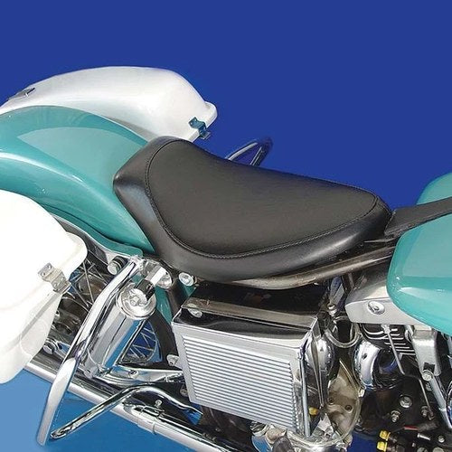 Black Vinyl Frame Mount Solo Seat for Harley-Davidson