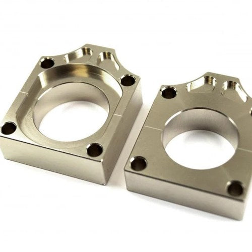 Chain Adjuster Axle Blocks Yamaha YZ/YZF 10-15 Titanium