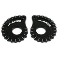 Apico Snail Chain Adjuster Cams For Beta Rev/Evo 00-24 Black