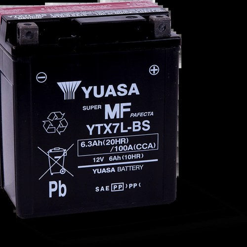 Yuasa YTX7L-BS Maintenance For Free Agm 12 Volt Battery (Bottle Supplied)