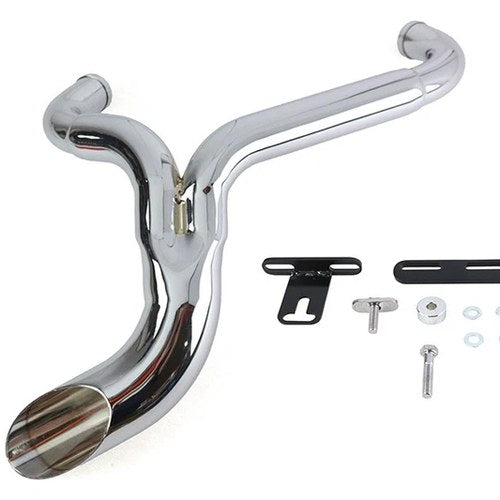 Wyatt Gatling Ground Pounder Exhaust System Chrome for Harley-Davidson