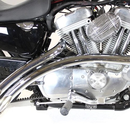Curved Radius Exhaust Header Set Chrome for Harley-Davidson