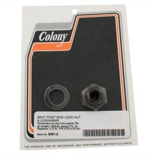 Seat Post Rod Lock Nut and Lock Washer for Harley-Davidson