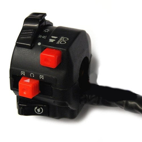 Universal L/H Ahndlebar Switch 4 Functions, 10 wire, double plug.