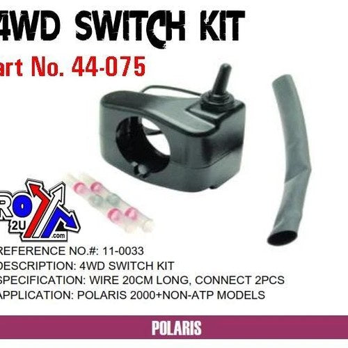 4WD Switch Kit. Universal Polaris 2000, Non-ATP Models