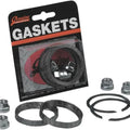 James Exhaust Mounting Gasket Kit Graphite #JGI-65324-83-KWG2 Harley Davidson