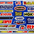 Mixed Motorcycle Logo Sticker Sheet 29x44cm