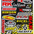 Motorcycle Logo Sticker Sheet