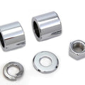 Front Axle Spacer Kit Smooth Style Chrome for Harley-Davidson