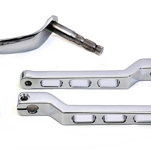Billet Style Heel Toe Shifter Lever Kit Chrome for Harley-Davidson