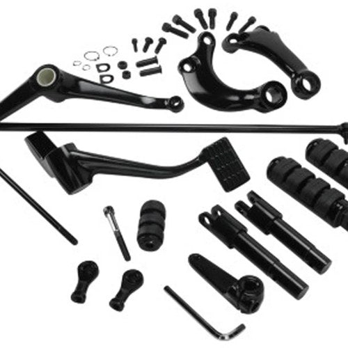 Black Forward Control Kit With Pegs for Harley-Davidson