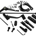 Black Forward Control Kit With Pegs for Harley-Davidson