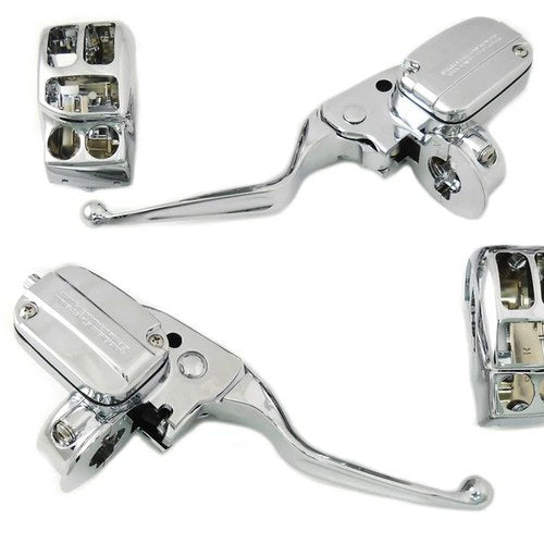 Chrome Handlebar Control Kit with Hydraulic Clutch for Harley-Davidson