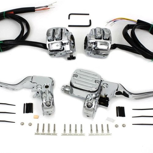 Chrome Handlebar Control Kit for Harley-Davidson