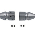Chrome Front Axle Cover Set Pike Style for Harley-Davidson