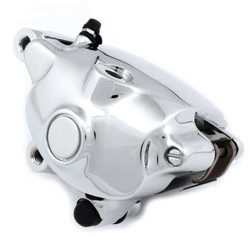 Silver 2 Piston Front Brake Caliper Left Side for Harley-Davidson
