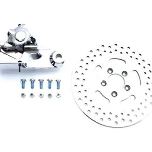 Chrome Rear 4 Piston Caliper and 11-1/2 inch Disc Kit for Harley-Davidson