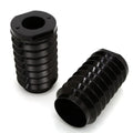 Black Fork Slider Cover Set Bellowed Style for Harley-Davidson