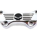 Skull Riser Top Clamp Chrome with Long Skirt for Harley-Davidson