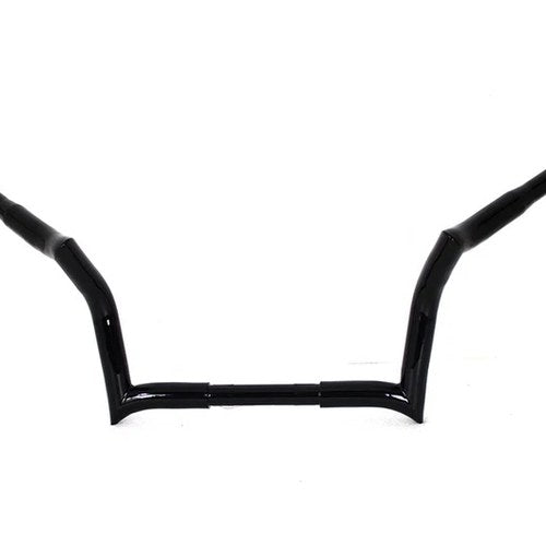 10 inch Z-Bar Handlebar without Indents Black for Harley-Davidson