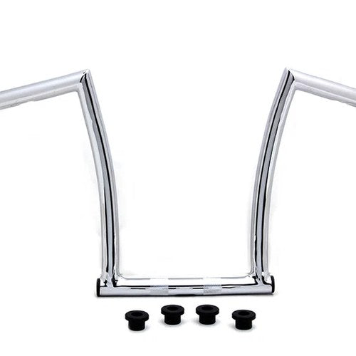 13 inch Chrome ChiZeled Z-Bar Handlebar with Indents for Harley-Davidson