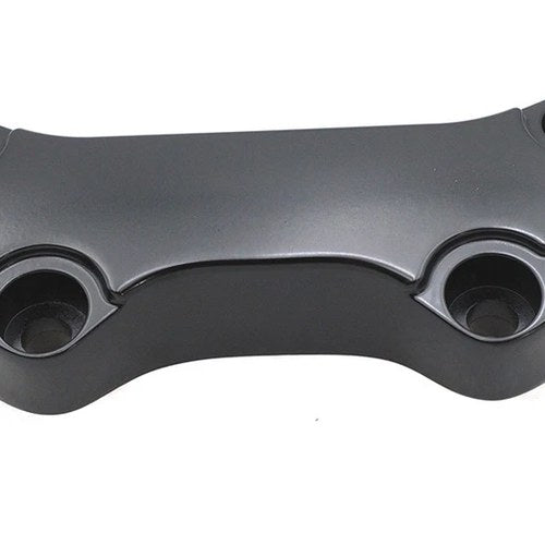 Black Smooth Handlebar Clamp Cover for Harley-Davidson