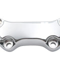 Chrome Smooth Handlebar Clamp Cover with Skirt for Harley-Davidson