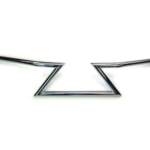 Chrome 6 inch Z Handlebars without Indents for Harley-Davidson