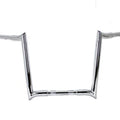 14 inch Chrome Z-Bar Handlebar with Indents for Harley-Davidson