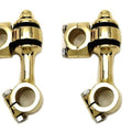 Polished Brass Flanders Riser Set for Harley-Davidson
