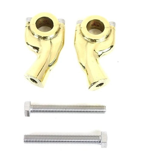 1 inch Smooth Pullback Riser Set Brass Sand for Harley-Davidson