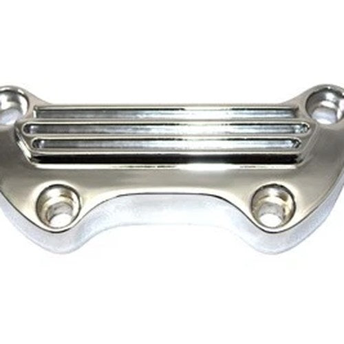 Finned Riser Top Clamp Chrome for Harley-Davidson