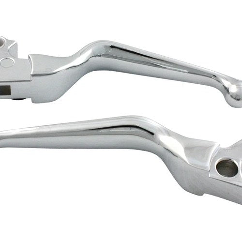 Chrome V-Cut Hand Lever Set for Harley-Davidson