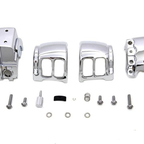 Handlebar Control Switch Housing Kit Chrome for Harley-Davidson