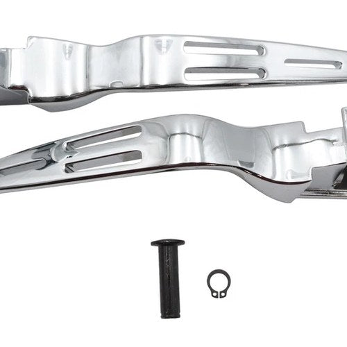Chrome Slotted Hand Lever Set for Harley-Davidson