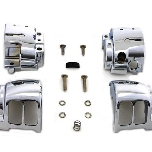 Handlebar Control Switch Housing Kit Chrome for Harley-Davidson