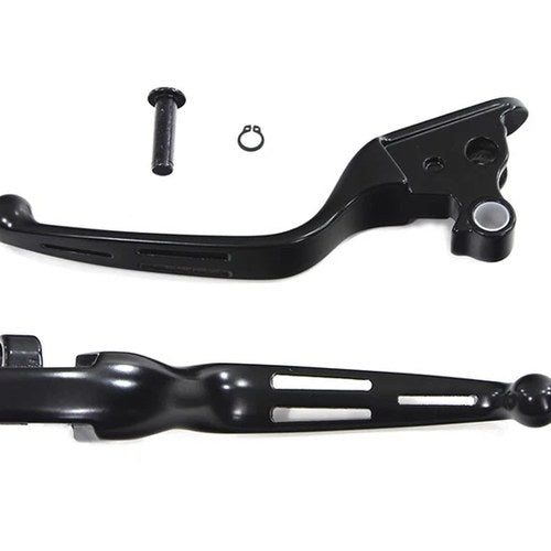 Black Slotted Hand Lever Set for Harley-Davidson
