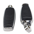 Chrome Footpeg Set with Rubber Inlay for Harley-Davidson