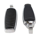 Chrome Footpeg Set with Rubber Inlay for Harley-Davidson