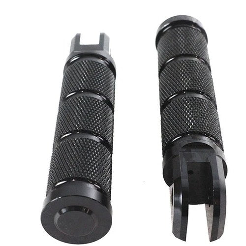 Black Retro Driver Footpeg Set for Harley-Davidson