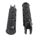 Black Retro Driver Footpeg Set for Harley-Davidson