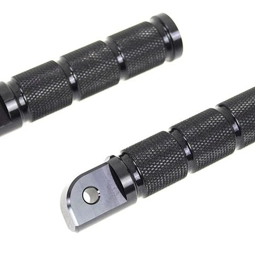 Black Retro Passenger Footpeg Set for Harley-Davidson