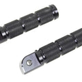Black Retro Passenger Footpeg Set for Harley-Davidson