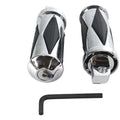 Chrome Diamond Style Large Footpeg Set for Harley-Davidson