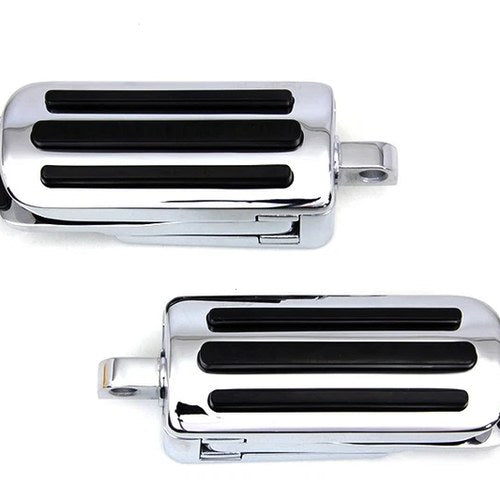 Chrome Footpeg Set with Heel Rest for Harley-Davidson