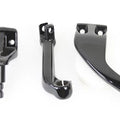 Black Driver Replica Footpeg Mount Set for Harley-Davidson