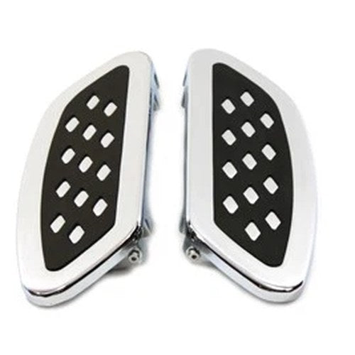 Driver Footboard Set Chrome with Diamond Design for Harley-Davidson