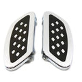 Driver Footboard Set Chrome with Diamond Design for Harley-Davidson